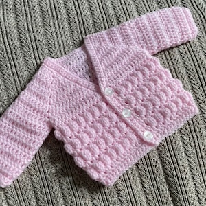 Charlotte baby cardigan crochet pattern