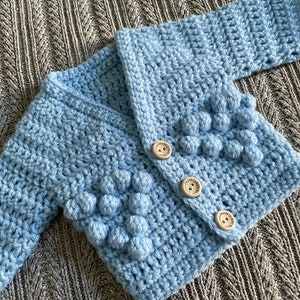 Valentine baby cardigan crochet pattern