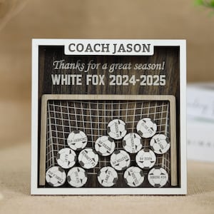 Personalized Soccer Shaker Magnet, Soccer Fridge Magnet, Coach Appreciation Gift, End of Season Coach Gifts, Thank You Appreciation Gifts