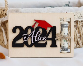 Personalized 2024 Graduation Money Holder Gift, Grad Money Gift Holder, Senior Gifts, Graduation Cash Holder, Graduation Gifts for Her Him