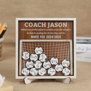 Soccer Coach Personalized Gifts, End of Season Gift from Soccer Team, 3D Soccer Coach Thank You Gift Plaque, Appreciation Gift from Players