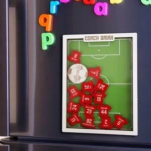 Personalized Soccer Coach Fridge Magnet, Coach Appreciation Gift, Back To School Gifts from Players, Thank You Appreciation Gift for Coach
