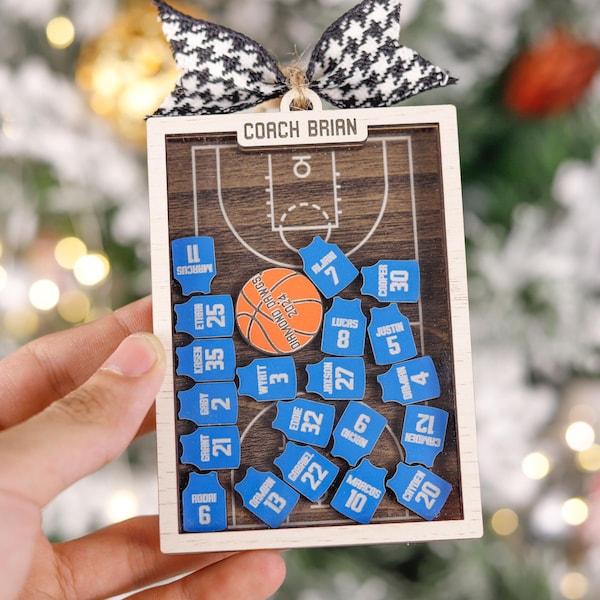 Personalized Basketball Shaker Ornament, Custom Jersey's Name & Number, Basketball Senior Night Gifts, Basketball Players 2024 Keepsake