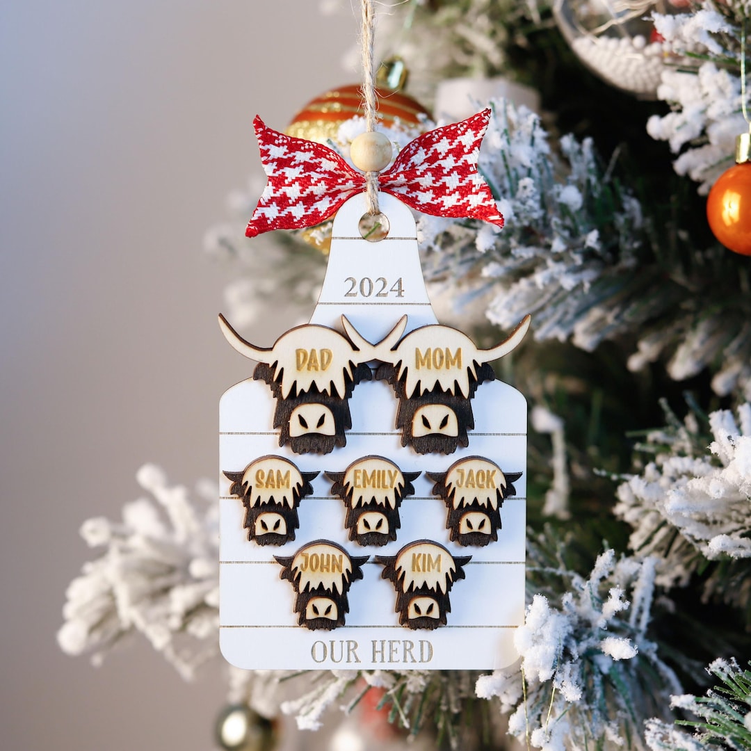Highland Cow Ornament, Baby Highland Cow Gift, New to the Herd, Newborn ...