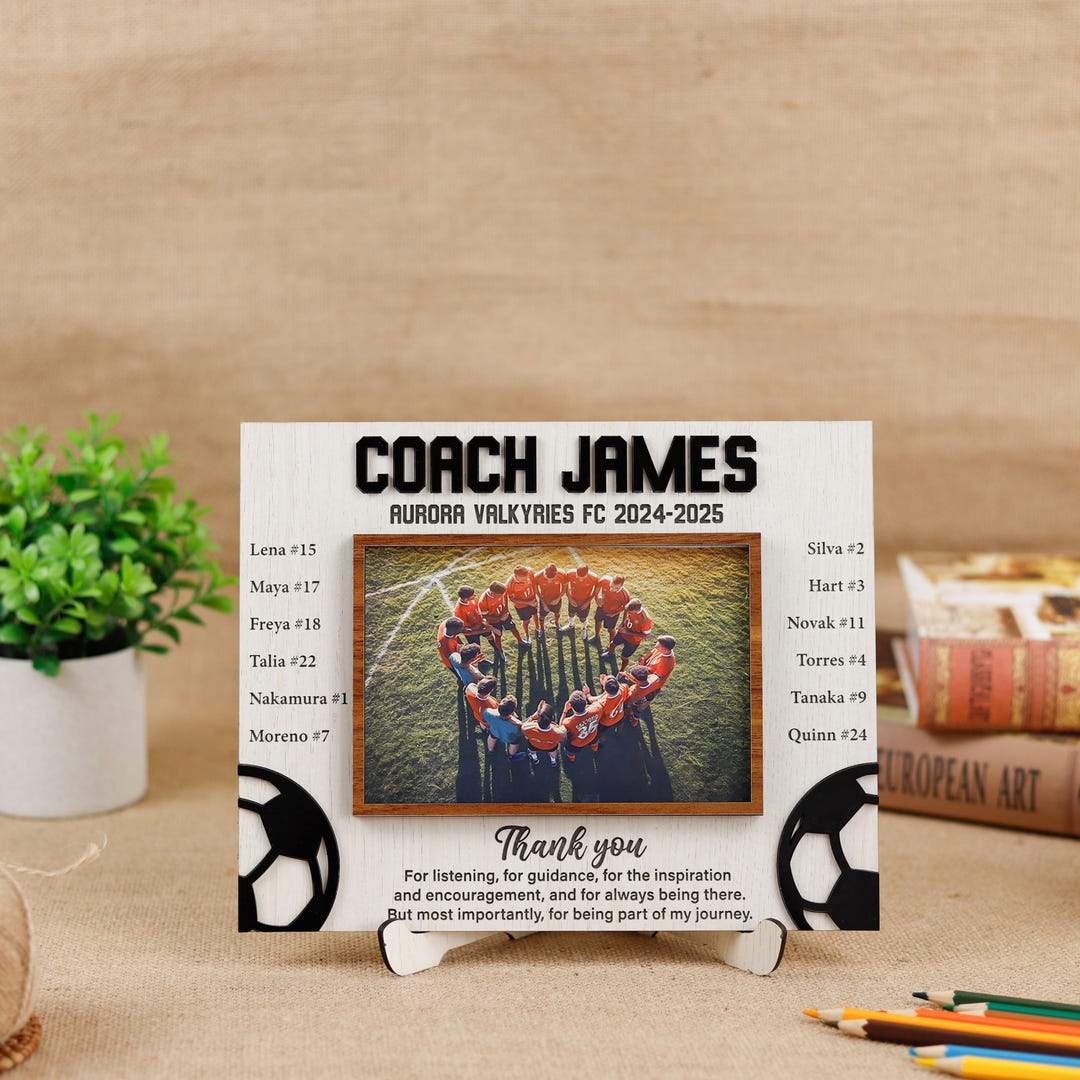 Personalized Soccer Photo Frame for Coach, Thank You Coach Gifts From ...