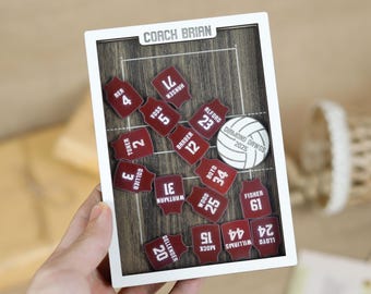 Volleyball Fridge Magnetic Photo Frame, Volleyball Shaker, Personalized Volleyball Senior Keepsake, Magnet Picture Frame for Coach Manager