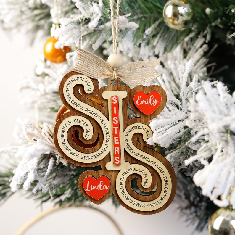 Sisters Definition Custom Siblings Ornament, Long Distance Sisters