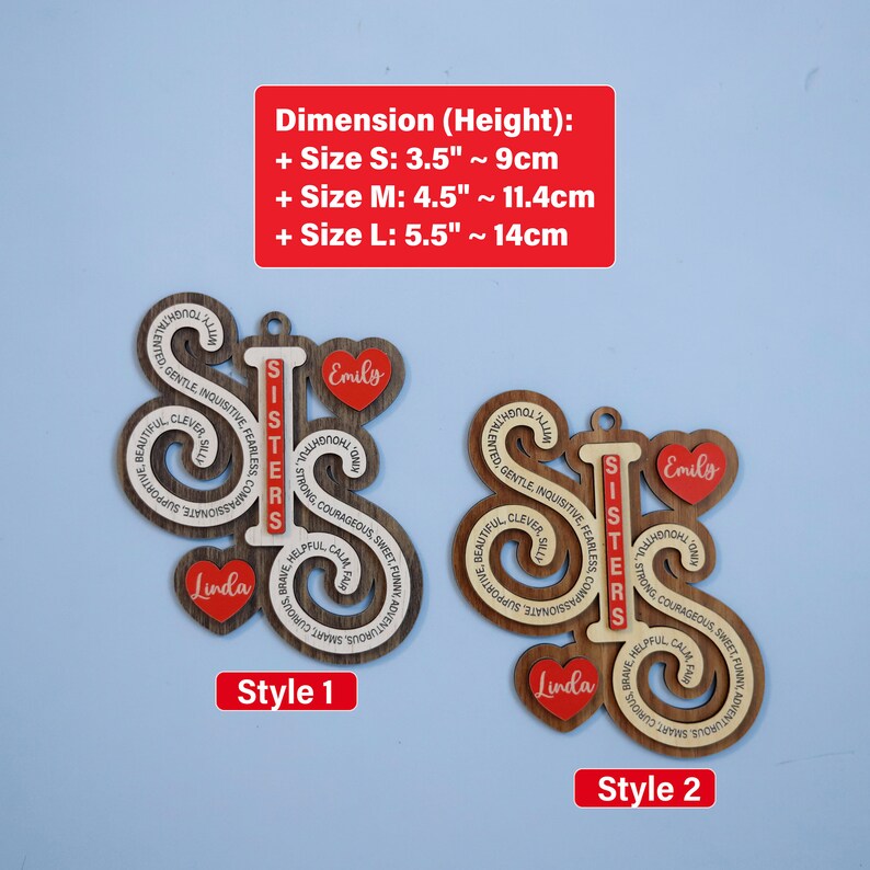 Sisters Definition Custom Siblings Ornament, Long Distance Sisters