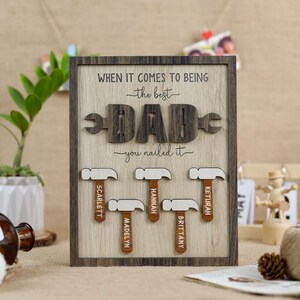 Personalized Dad Garage Sign, Wooden Workshop Sign, Custom Name Garage ...