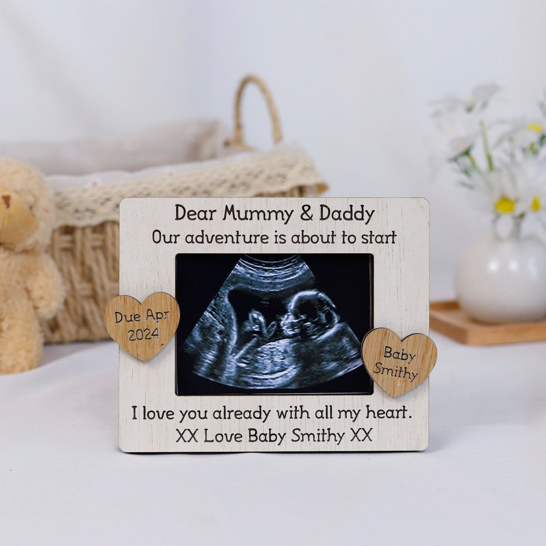 Custom Baby Scan Photo Frame, Fridge Photo Frame for New Parents