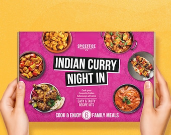 Indian Curry Night In Recipe Kits – 6 Family Meals, Tikka Masala, Balti, Jalfrezi