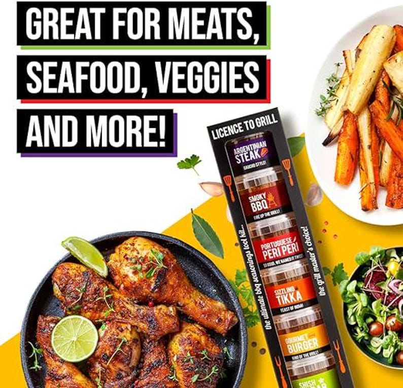 BBQ Spice Rub Gift Set – 6 Global Flavours, Grill Master Seasoning Kit image 6