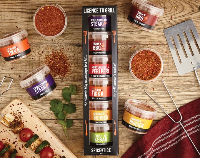BBQ Spice Rub Gift Set – 6 Global Flavours, Grill Master Seasoning Kit