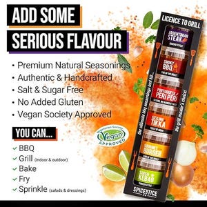 BBQ Spice Rub Gift Set – 6 Global Flavours, Grill Master Seasoning Kit image 2