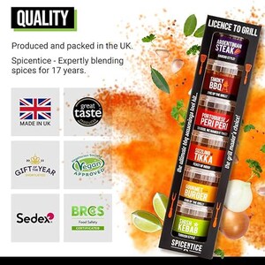 BBQ Spice Rub Gift Set – 6 Global Flavours, Grill Master Seasoning Kit image 10