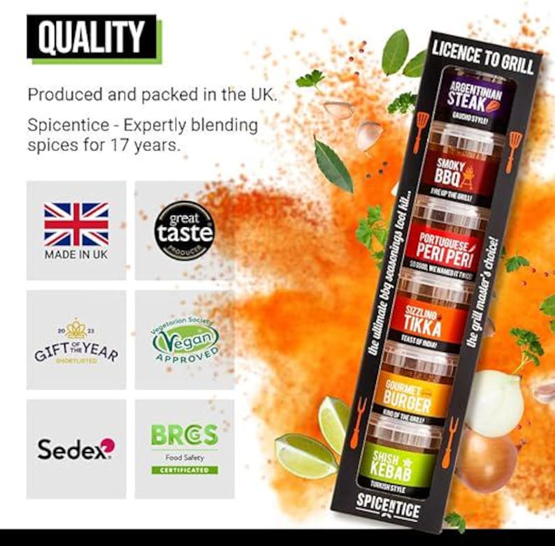 BBQ Spice Rub Gift Set – 6 Global Flavours, Grill Master Seasoning Kit image 10