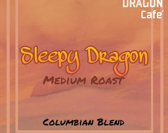 Sleepy Dragon Medium Roast Coffee Blend | Bulk Case of 10 (10/8oz Bags)