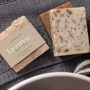 Bearbeitbare Seifenetikettenvorlage, benutzerdefiniertes Wrap-Schlagseifenetikettendesign, druckbares Etikett für das Körperprodukt, Kraft-Seifenetikettenpaket, DIY-Seifenetiketten
