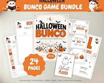 Halloween Bunco Game, Halloween Bunco Score Sheet, Witch Bunco Game, Halloween Bunco Night, Bunco Scorecards, Tally Sheets, Bunco Party Game