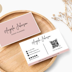 Business Card Template, Editable Business Card, Minimalist Business Cards, Printable Business Card, Modern Business Card, Boho Business