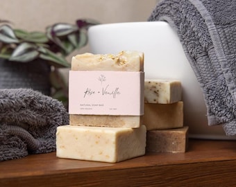 Editable Soap Label Template: Kraft Wrap Design (DIY Printable, 9x2 inch, Digital Download)