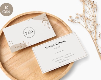 QR Code Business Card Template: Printable Canva Design (Instant Download)