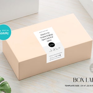 Editable Box Seal Label, Box Sticker Template, Order Packaging Sticker, Box Label Template, Printable Packaging Sticker, Shipping Label