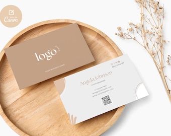 Printable Business Card Template: DIY Editable Canva Design (Instant Download)