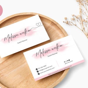 Druckbare Visitenkartenvorlage, Minimale Visitenkartenvorlage, Sofort Download, DIY Visitenkarte, bearbeitbare Karte, Canva Vorlage