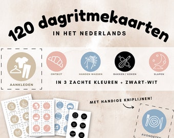Dagritmekaarten Nederlands - 120 routinekaaten in het Nederlands - Directe Download