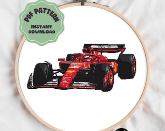 Crochet Pattern F1 Ferrari Blanket, Formula 1 Crochet Pattern