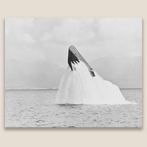 USS Pickerel Submarine Print: Vintage Navy Photo, Oahu Hawaii