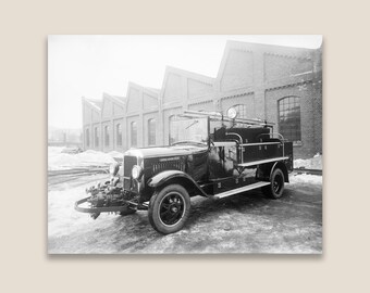 美術品・アンティーク・コレクション 1950年 消防車 設計図面