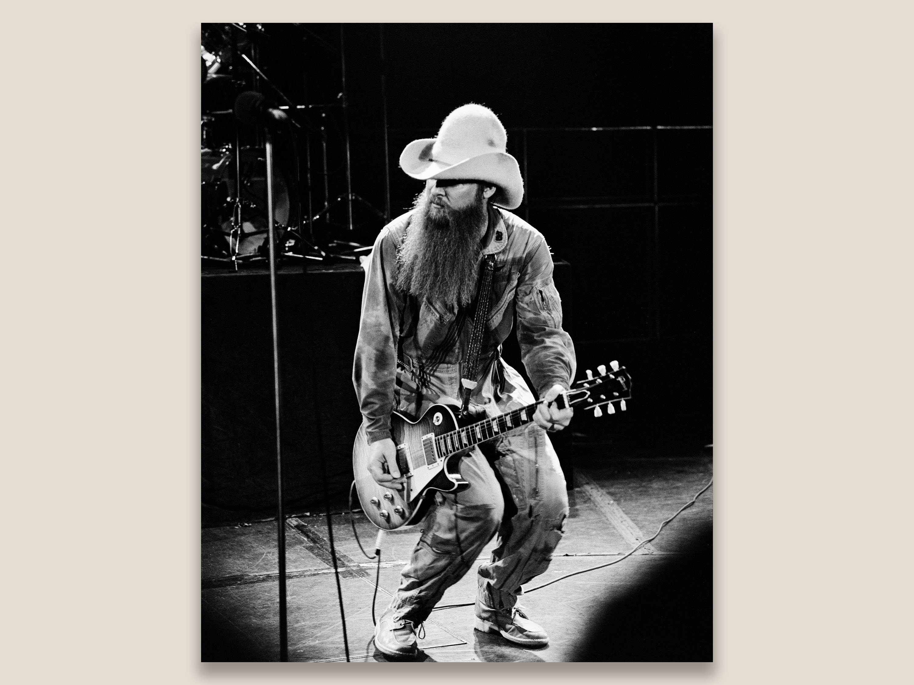 Billy Gibbons, ZZ Top Performing on Stage at a Concert in