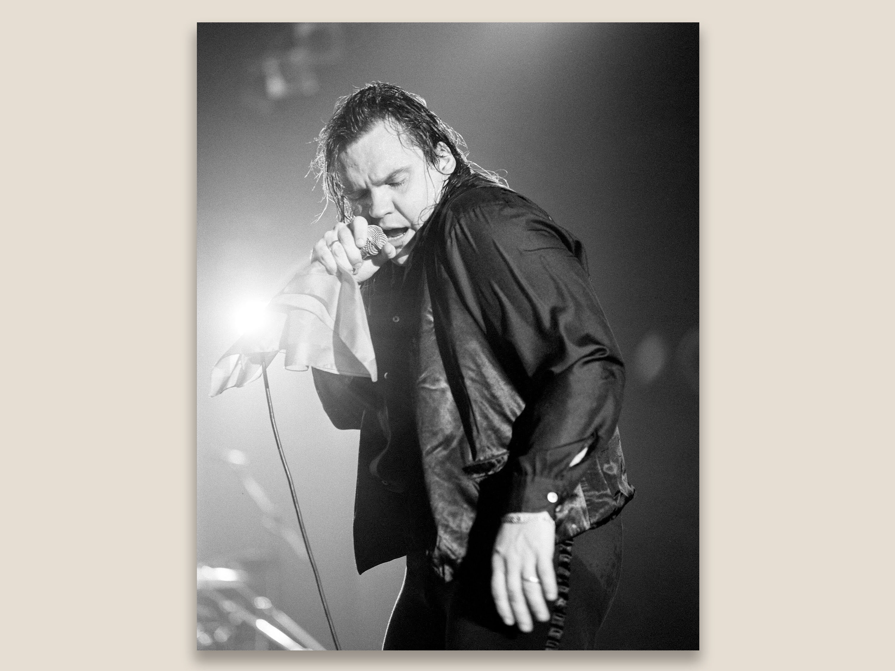Meat Loaf performing on stage during "Midnight at the Lost and Found" tour, 1983. Museum quality print.