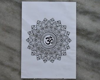 OM Mandala art print
