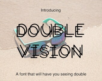 FONT, Double Vision font, Craft Font, Advertising Font, New Font