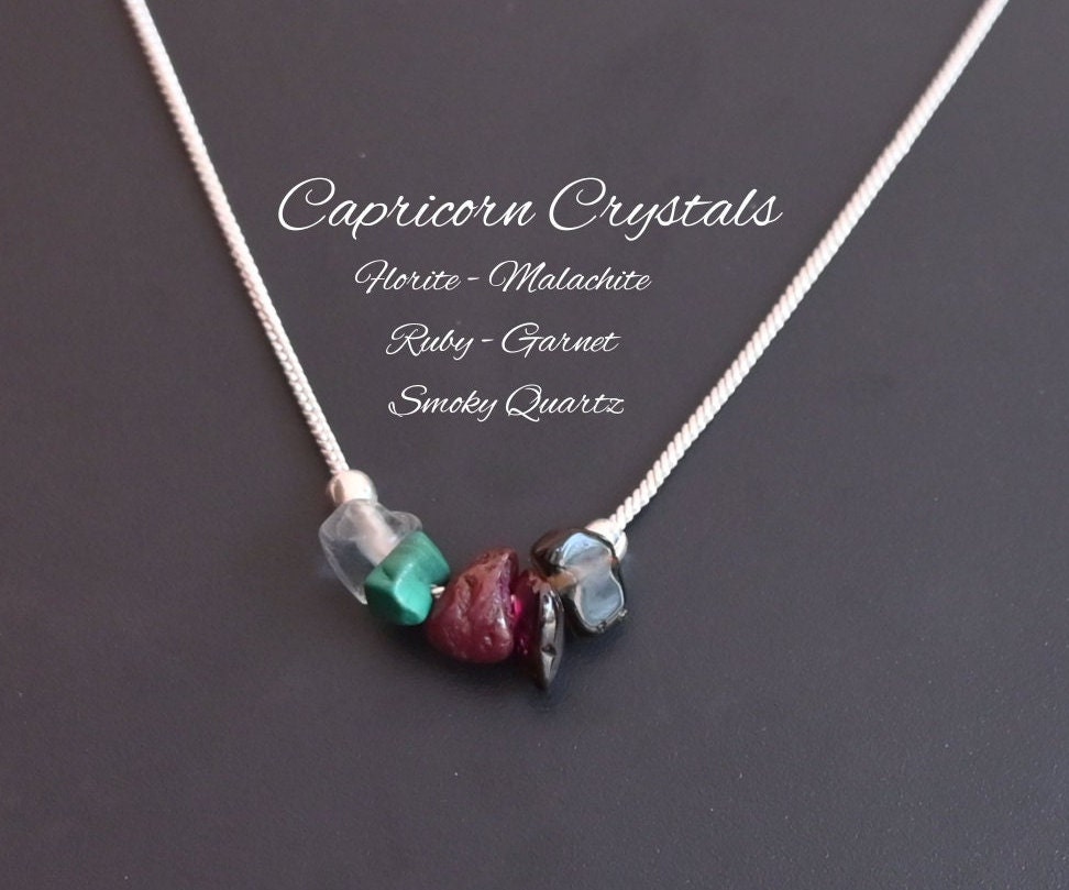 Capricorn crystal necklace discount