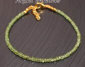3MM Peridot bracelet Peridot stack bracelet Peridot jewellery August birthstone bracelet Gift for her, Mother 39 s day, sterling silver