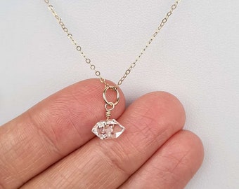 Herkimer Diamond stone pendant for necklace and bracelet. Herkimer Diamond charm. Gifts for her. Ialine Quartz. Herkimer Diamond necklace