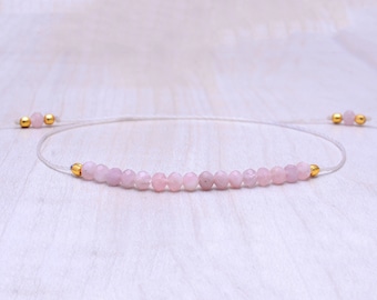 AAA rose quartz bracelet natural crystal bracelet Rose quartz jewelry stone jewelry gemstone bracelet January birthstone jewelry gift