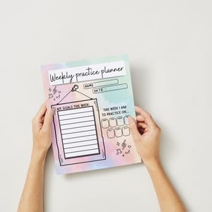 Fun Vocal Practice Planner – Weekly Singing Schedule – Printable & Digital PDF – Voice Training Template for Singers