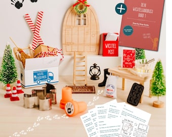 Komplettes Wichteltür Set mit Buch, Wichtelbriefen, Wichtelstreiche mit detailliertem Ablaufplan