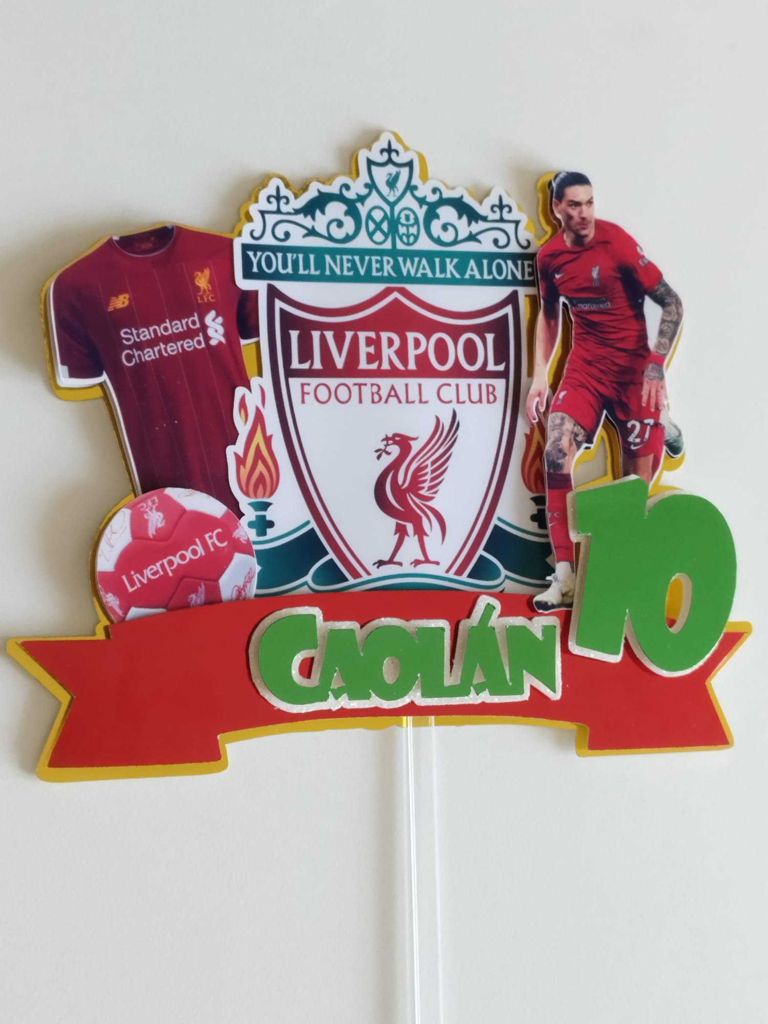 Personalisiert Liverpool-FC Geburtstagskarte – Mit Namen & Alter