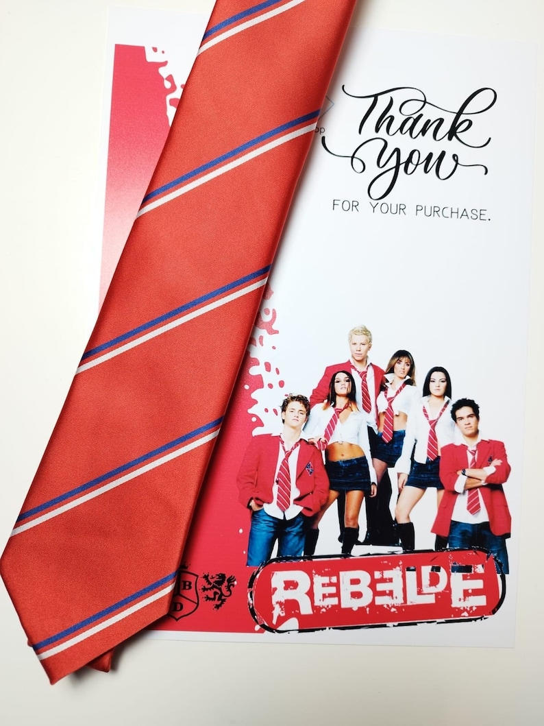 RBD Original Tie | Rebelde Corbata | RBD Red Tie Polyester | Elite Way ...
