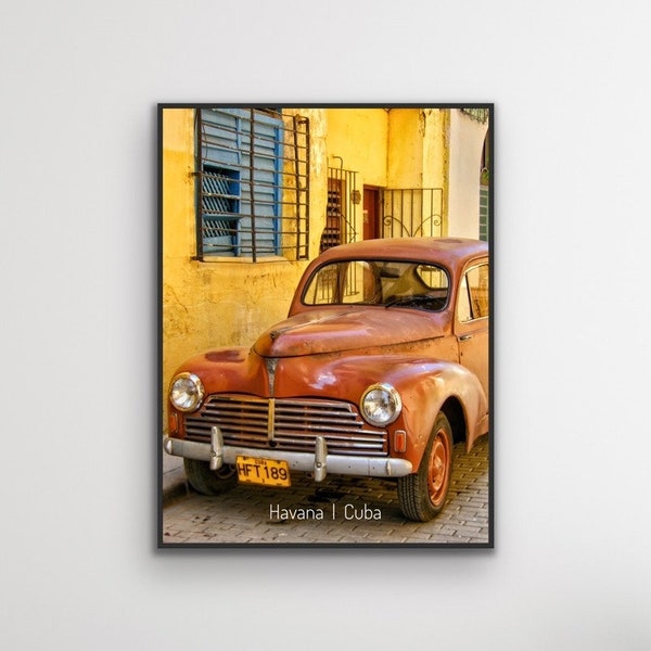 Classic Ride in Havana - Vintage Car Cuba Photo, Printable Wall Art, Perfect Gift for Car Enthusiasts and Travel Lovers