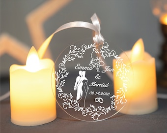 Personalized Wedding Ornament Favors: Custom Logo Acrylic Ornament