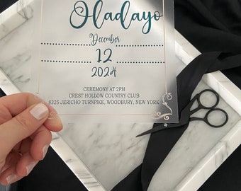 Frosted Acrylic Wedding Invitation: Elegant Bulk Invitations