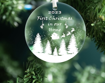 Personalized Acrylic Christmas Ornament: Custom Wedding Favor, Logo Ornament