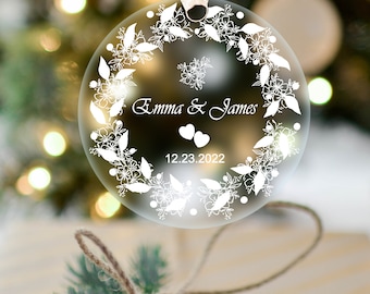 Personalized Wedding Ornament: Acrylic Custom Favor, Bulk Order